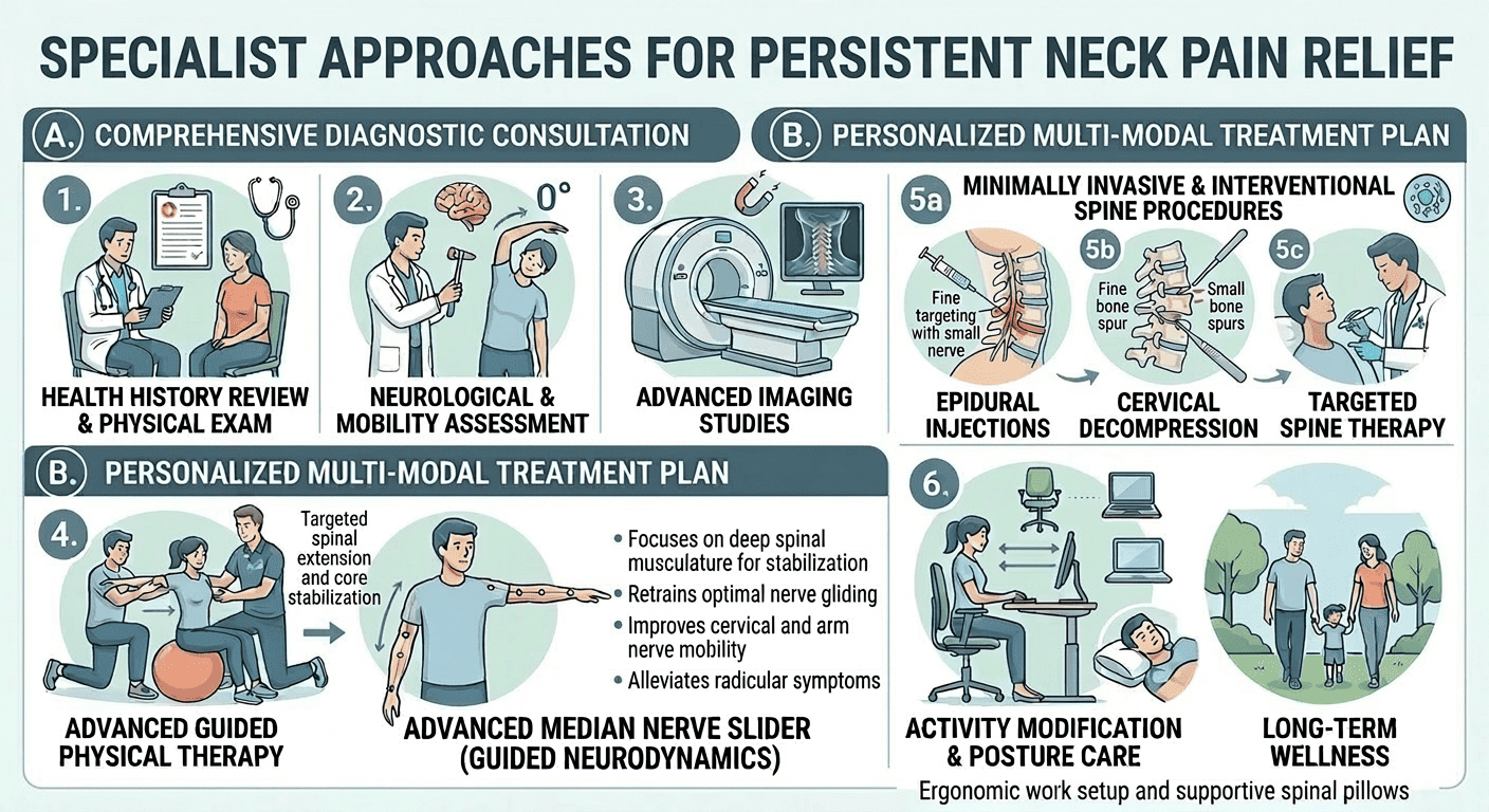 Persistent neck pain relief